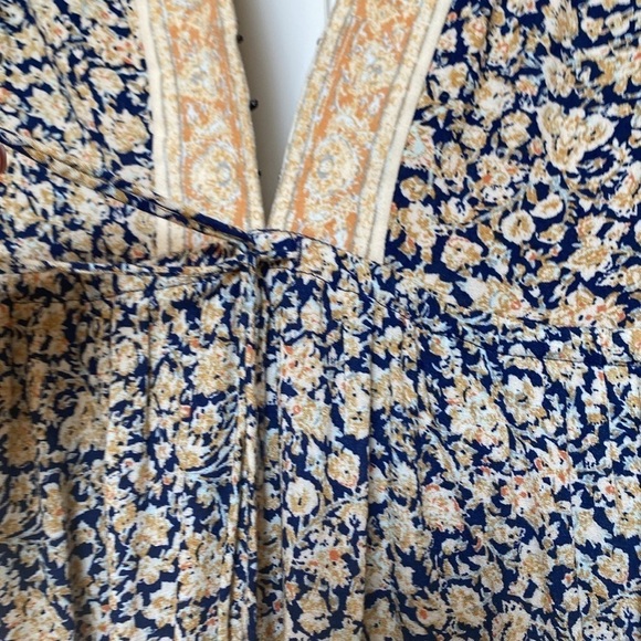 Free People Once Upon Summertime Romper Jumpsuit Womens XS open back Bohemian - Picture 8 of 11